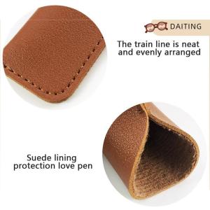 DAITING PU da Bút Chì Chủ trường bút lưu trữ túi bút trường hợp màu rắn chống mài mòn bút Bảo vệ tay áo dấu hiệu Nhỏ Bút Bìa