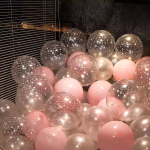 Metallic Balloons and Confetti Balloons Set 50PCS Latex Transparent star-patterned balloons for Birthday Graduation Anniversary Party Decorations