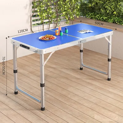 Elegan Home Meja Lipat Koper 4 Kursi Meja Lipat Meja Koper Aluminium meja Portable Kaki
