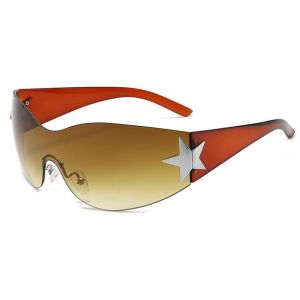 JEWELRY สำหรับผู้ชาย ง่ายๆ เย็นเย็น อุปกรณ์ป้องกันดวงตา แว่นตากันแดดเรโทร กรอบรูปทรงรี พร็อพถ่ายรูป พีซีพีซีพีซี สไตล์สตรีท แว่นกันแดดสำหรับผู้หญิง แว่นตาสไตล์เกาหลี แว่นตากันแดดไร้กรอบ แว่นตากันแดดกันแสงยูวี Y2K