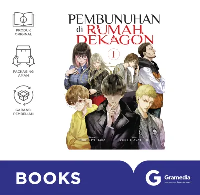 Pembunuhan di Rumah Dekagon 01 (Yukito Ayatsuji/Hiro Kiyohara)