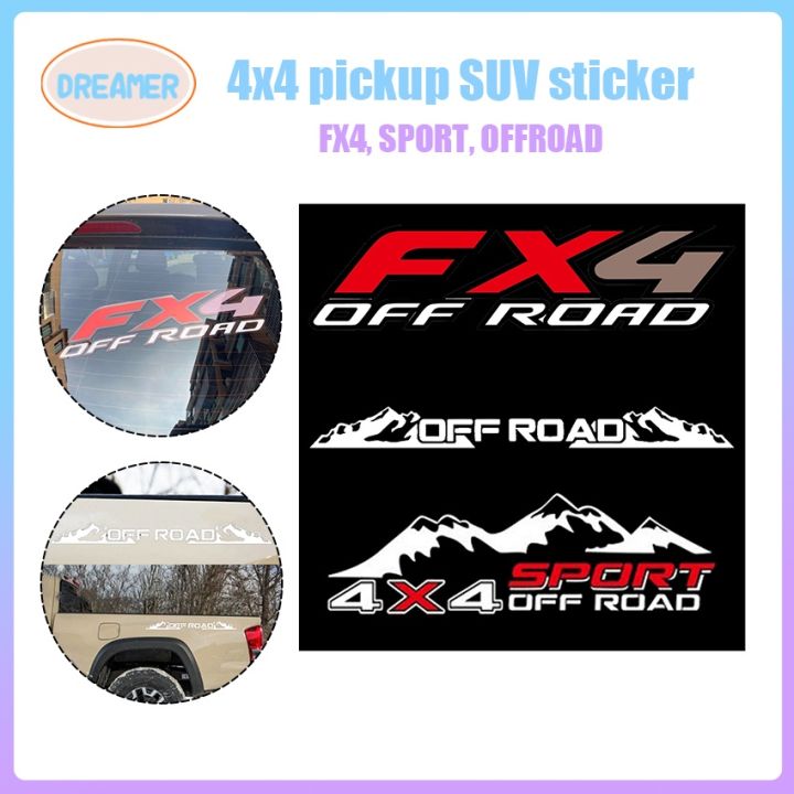 4x4 OFF ROAD Car Stickers Decal Windshield Banner Back Window Vinyl ...