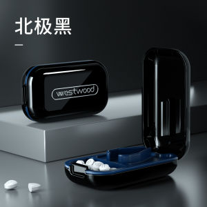 HKStorage Mini Useful Portable Medicine Pill Holder Tablet Cutter Splitter Pill Case Storage Box Pill Tablet Pill Cutter Divider