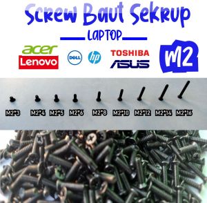 Screw Laptop Lenovo Asus Dell Acer HP Axioo Baut PC Sekrup Komputer M2 M2.5 M3 M4 M5 Countersunk