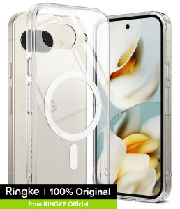 Ringke Fusion Mag Compatible with [Google Pixel 9a] Long Lasting Transparency [MagSafe] Case Back Cover Transparent Hard Back Soft Flexible TPU Bumper Scratch Resistant Shockproof Protective Phone Cover