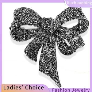 [COD] liuchuanbing Jewellery Pha lê Rhinestone Bow Trâm pin phụ nữ áo sơ mi cổ áo lớn Bowknot Trâm đồ trang sức