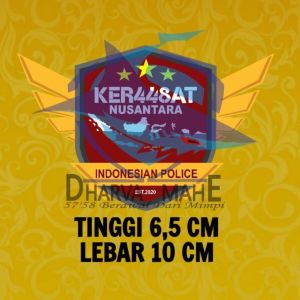 KER448AT Stiker KERABAT Stiker angkat 44 bintara polri stiker polisi