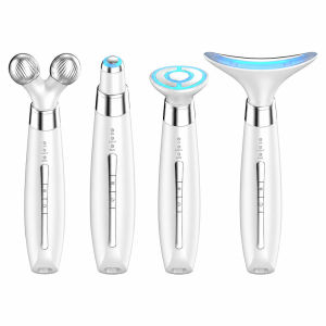 4 In 1 Handheld LED Light Face & Neck Lifting Massager Skin Firming Beauty Device