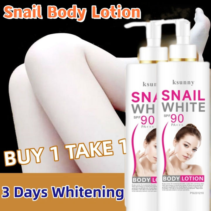 500G Snail White With Glutathione Spf 90 PA+++ Body Lotion 500ML Collagen Whitening Beauty Lotion