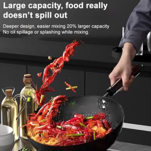 [Baking Boiling Stewing Slow Cooking All In One] [Uncoated Healthy Pot] Iron-Supplemented Pure Iron Non-Stick Pot/纯铁不粘锅Fast shipping