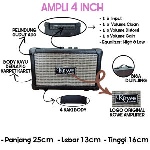 Ampli Gitar Distorsi Murah Original Merk Kowe Ukuran 6 inch