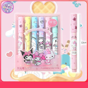 6pcs/set Cute Cartoon Fluorescent Highlighter Pen Pastel Drawing Pen students supplies Mark Key Points
