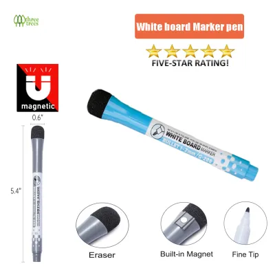 Magnetic Dry Erase Markers with Eraser Cap Fine Tip Low Odor Non-Toxic - White Board Markers Pens Perfect for Dry Erase Whiteboards in the Office Classroom or at Home