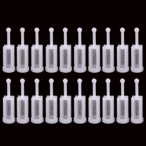 20ชิ้นตาข่ายกรองกาแฟไนลอนสำหรับปืนพ่นสีรถยนต์เปลี่ยนได้ป้องกันการอุดตันหัวพ่นสีสำหรับแต่งรถกราฟฟิตี