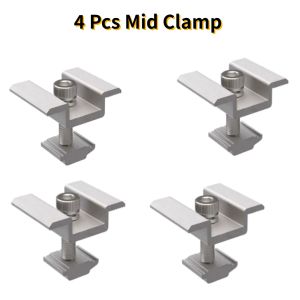 30cm Aluminum Solar Panel Mounting Rail Kit 30mm/35mm Solar Panel End Clamp Set