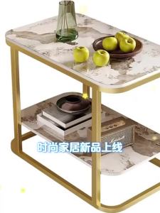 [SG Seller]Coffee Table High-end Bedside Small Table Side Cabinet Light Luxury Living Room Rock Side Table