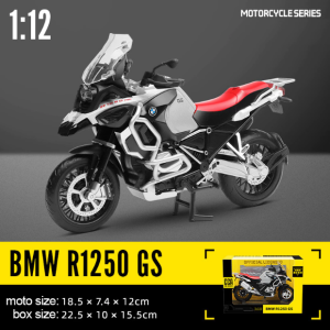 1:12 Scale BMW R1250 GS Alloy Motorcycle Model Light & Sound Effect Diecast Car Toys for Boys Birthday Gift Kids Toys Ca