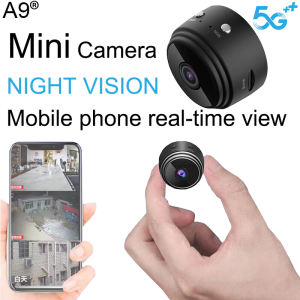 KIMP Mall   A9 Mini Camera Hidden Mini Camera 1080P HD Mini Hidden Portable Camera Night Vision Wireless Surveillance CCTV Camera Connect To Cellphone Mobile Detection wifi with 360°panoramic