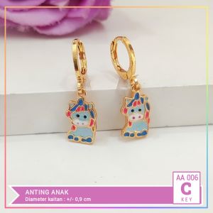 Cute Jewelry Anting Anak Karakter Bunny Perhiasan Lapis Emas AA 006