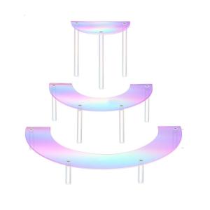 Món tráng miệng trình bày đứng 3 tầng hiển thị Acrylic risers cho nước hoa giấy làm bánh cupcake Bộ sưu tập nhân vật tổ chức