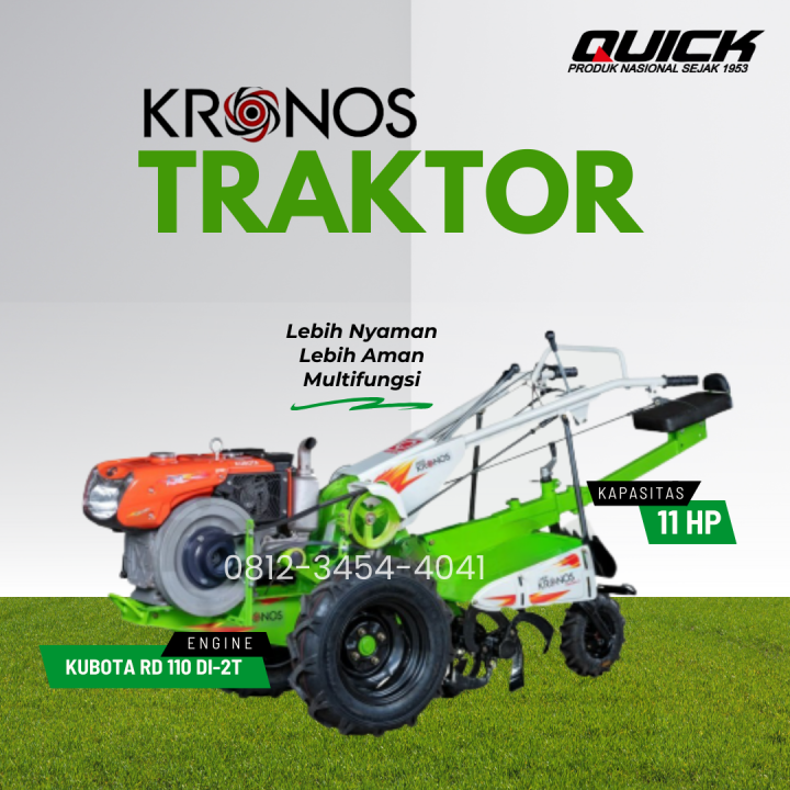 Traktor Quick KUBOTA KRONOS Lengkap Mesin Kubota 11 HP | Lazada Indonesia