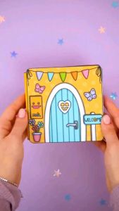 Paper Doll Cute Yellow Duck’s Doll house Paper Dolls Book