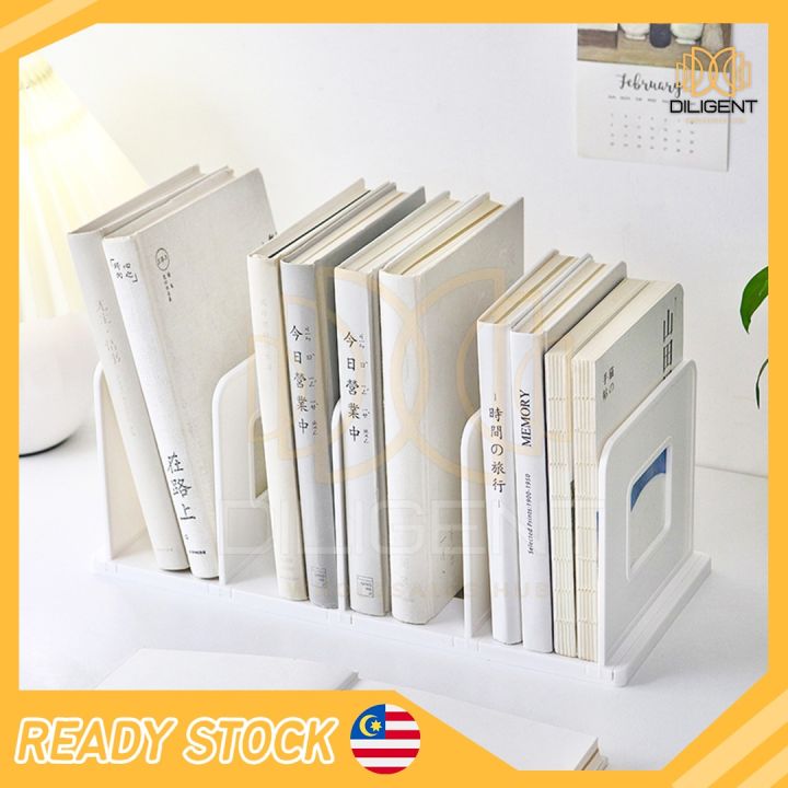 【D290 READY STOCK】 Flexible Partition Books Stand Bookend Holder