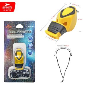 Speeds Peluit Wasit Treble Whistle Olahraga Sport Referee 120db Lanyard Tali 007-17