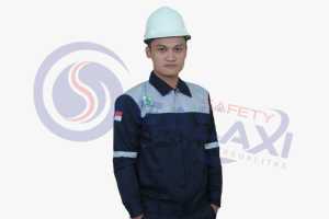 Wearpack Atasan Warna DONGKER ABU(Baju Kerja)- Resleting - Lengan panjang