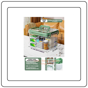 【JJ HOME】Transparent Medical Box | Double-Layer First Aid Organizer with Handle