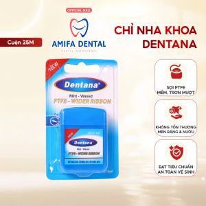 Chỉ Nha Khoa DENTANA 25m Đơn Sợi Hỗ Trợ Làm Sạch Kẽ Răng Nhỏ Nhất Giảm Hôi Miệng Bảo Vệ Nướu