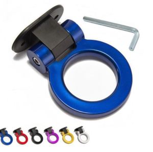 Universal Car Dummy Towing Hook Bumper Body Kit Pull Car Ring Cangkuk Penarik Bamper Kereta Depan Belakang Round Shape Decoration Front Bumper Rear Bumper Silver Red Black Blue Purple 拖车环