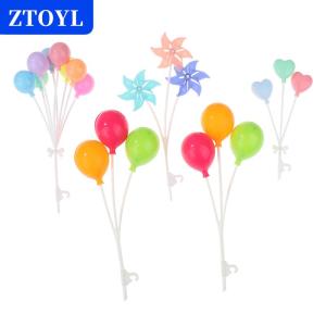 [COD]🔥🔥🔥ZTOYL 1Set 1:6 Dollhouse Miniature Colorful Balloon Windmills Model Garden Decor Toy