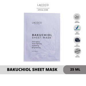 LACOCO Bakhuciol Sheet Mask - ANTI AGING - LEMBAB - BRIGHETENING