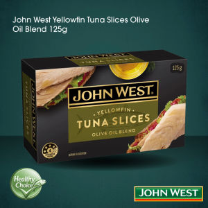 John West Yellowfin Tuna Slices & Wild Caught Salmon Slices Canned Tuna Canned Salmon Canned Seafood 125g