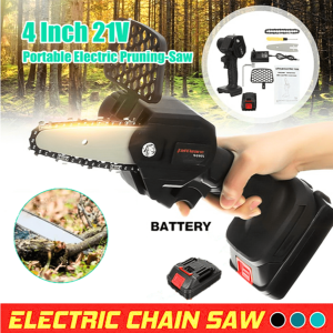 BERGARANSI Taffware Chainsaw Gergaji Mesin potong kayu mini rantai Senso 21V 4 Inch 800W D2605