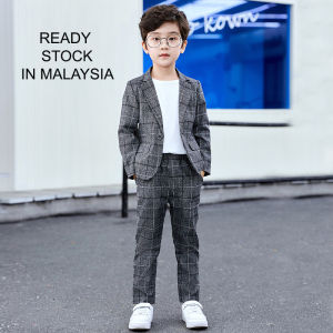 READY STOCK Kids Gentleman Suits Boy Formal Suit Jacket Wedding Party 4-12 years old