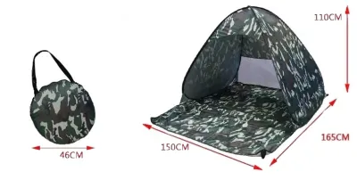 Beach Tent Fully Automatic 2 Seconds Open Camping Sunshade Tent Field Survival Bed