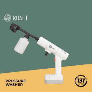 Kuaft Cordless High Pressure Washer 2.2Mpa 180L/h  IPX7 Waterproof Portable Car Home Cleaner w/ 0-40° Adjustable Nozzle & Long Battery