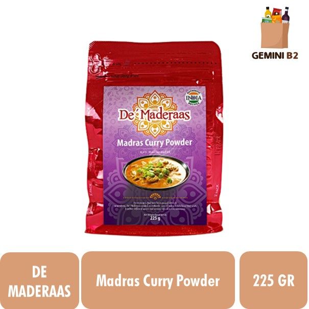 De Maderaas Madras Curry Powder Bubuk Kari Bumbu Kari 225 gram
