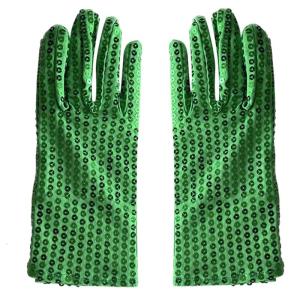 Short Sequined Gloves for Stage Women Party Gloves Short Gloves Evening Dance Party Dress Up Hand Gloves Festival Handwear