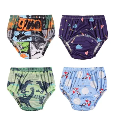 Random 2pcs Waterproof Reusable Baby Training Pants Infant Shorts Underwear Cloth Baby Diaper Nappies Panties Nappy Changing