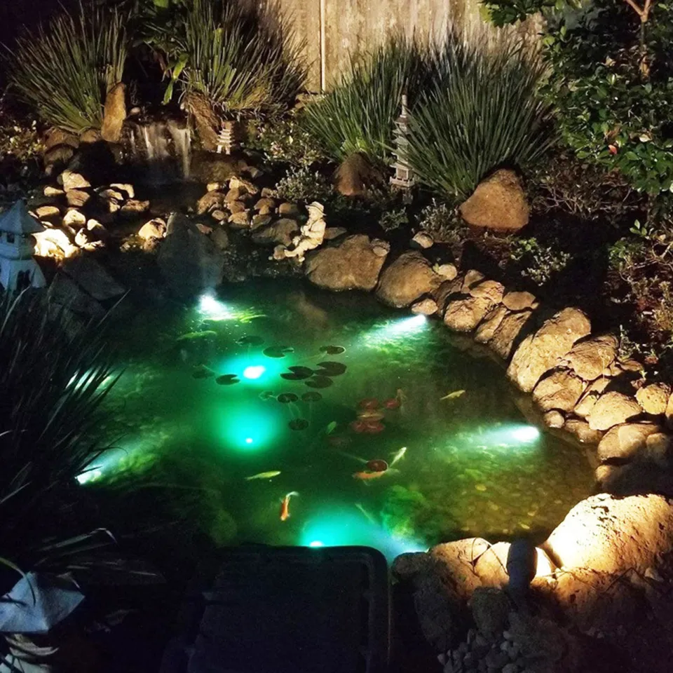 Fityle Submersible Solar Pond Light RGB LED Landscape Spotlights - Main Image