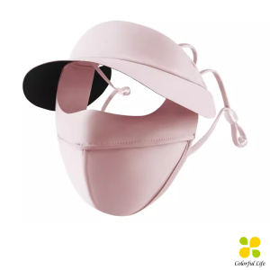 CLM หมวกพร้อมหน้ากากกันแดด กัน UV แบบเต็มหน้า สบาย ระบายอากาศดี  สําหรับผู้หญิง UV face mask