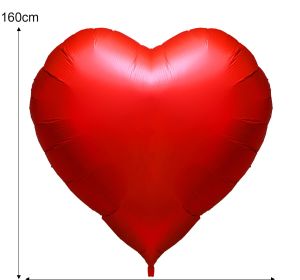63Inch Large Love Balloon Valentines Day Foil Balloon Heart-shaped Balloon for Birthday Wedding Party Decoration