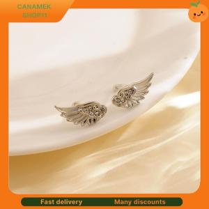❣️❣️❣️ 1 Pair Vintage Creative Small Angel Wings Earrings For Women Girls Punk CZ Studs Wedding Party Luxury Ear Jewelry Birthday Gifts