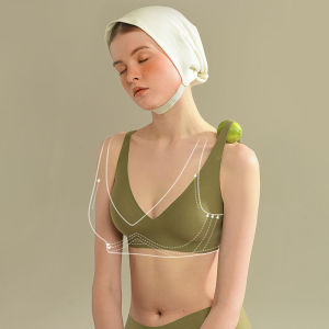 (SG InStock) Japan Suji Seamless V Neck Latex Bra (Wireless. Seamless. Strapless. Sports) - TSB13