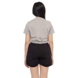 Kaos Polos Wanita Slim Fit Oneck Lengan Pendek Bahan Katun Combed 30s Abu Misty