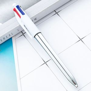 9Pcs DIY Accounting Pen Student 4Colors Refills Marking Pen UV Electroplated Ballpoint Pen School Office Teacher Stationery2026