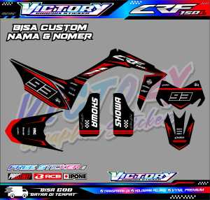 STRIPING VARIASI SEMI DECAL HONDA CRF 150 L / STICKER VARIASI SEMI DECAL MOTOR CRF 150 L